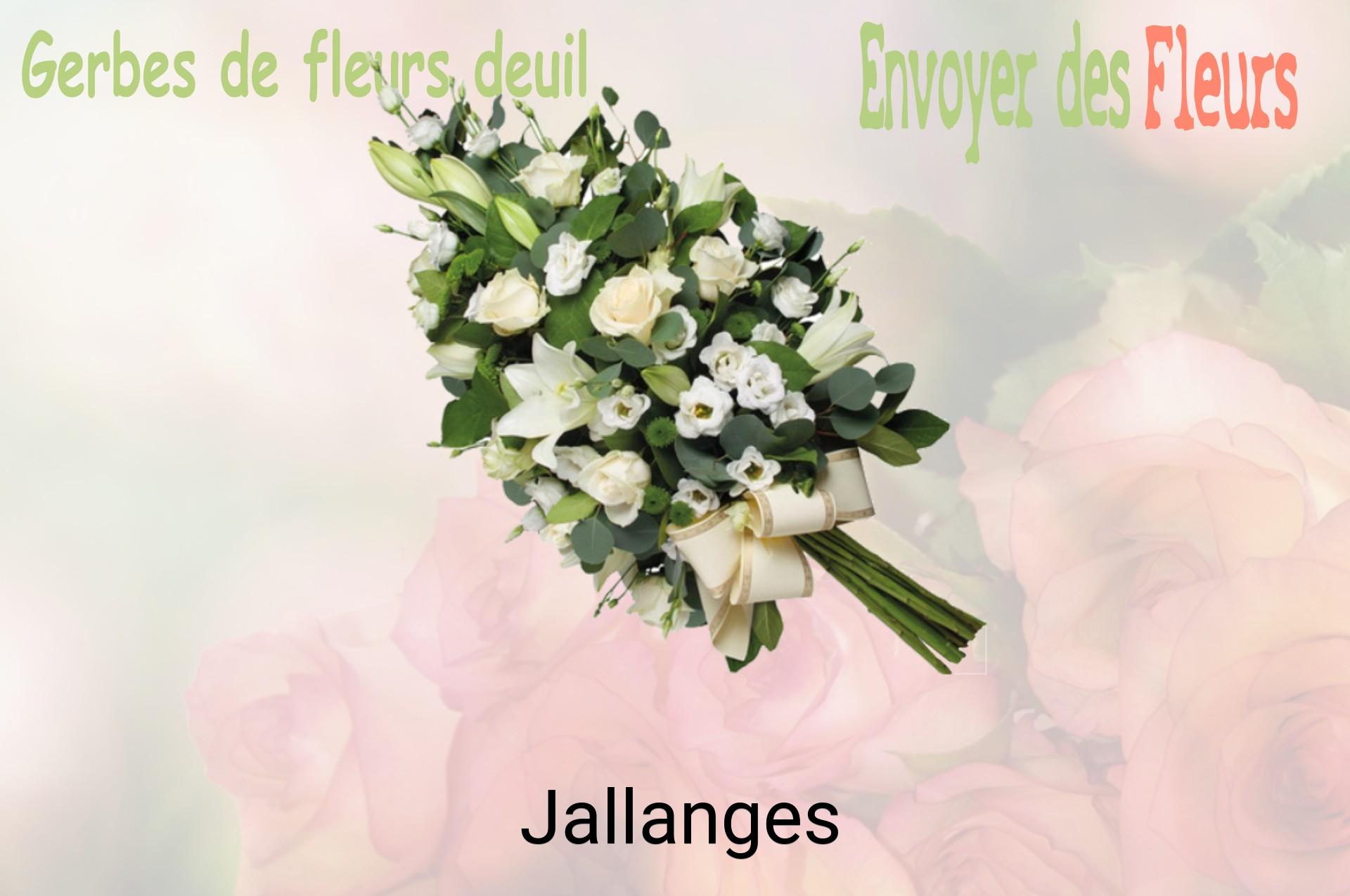 Gerbe de fleurs de deuil livrée à Jallanges